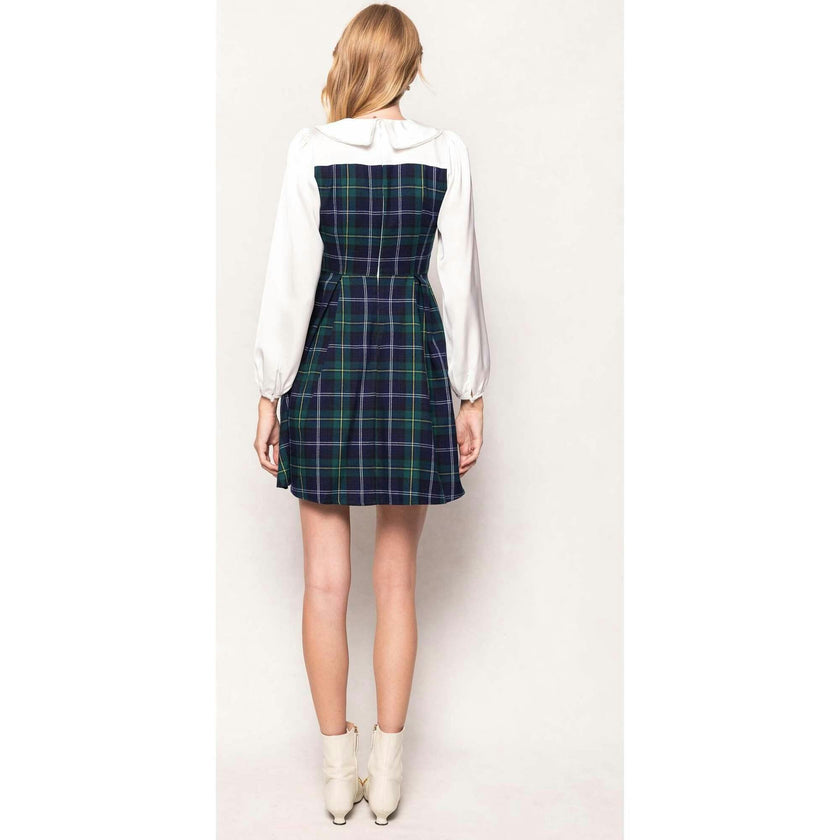 Tawny Dress in Nocturne Plaid