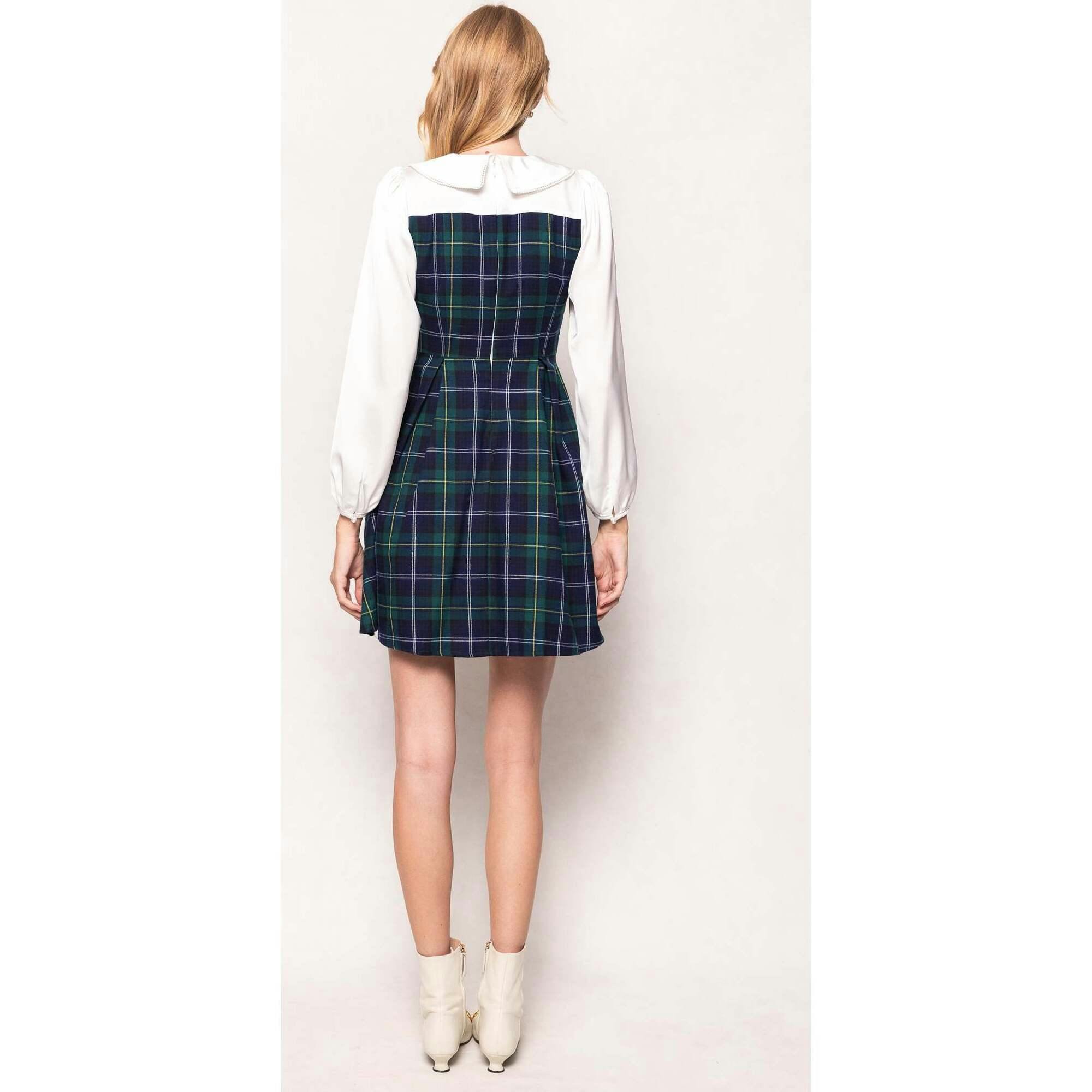Tawny Dress in Nocturne Plaid
