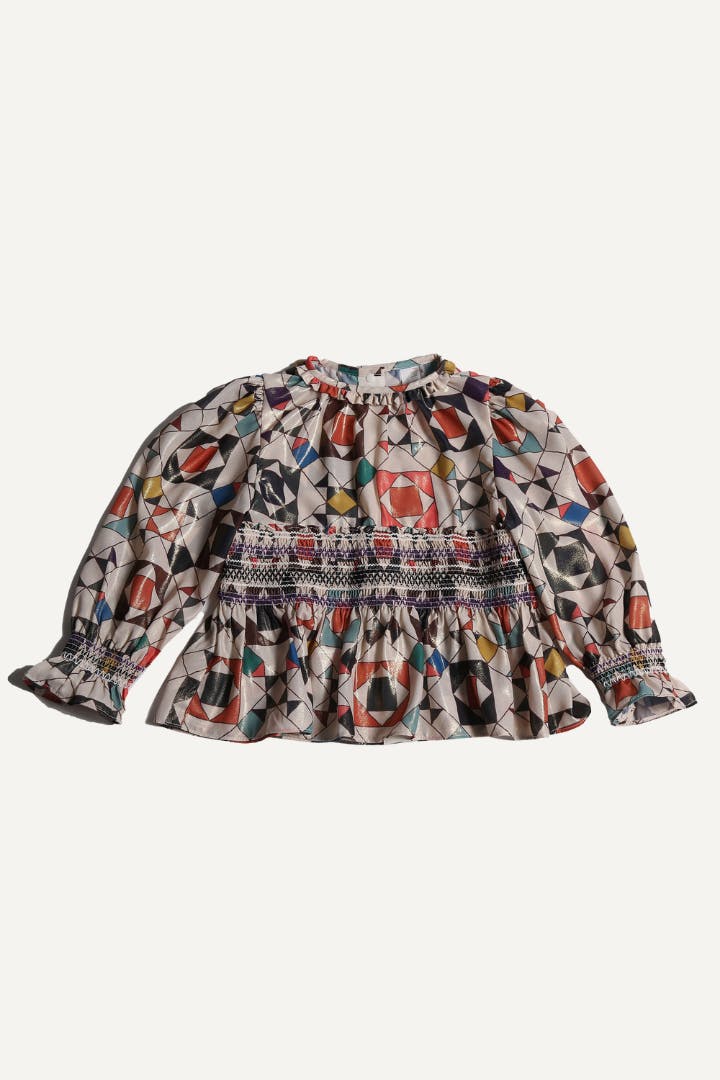 LUNA SMOCKED BLOUSE
