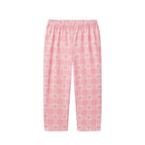 Girls Pajama Set | Heart Plaid - Pink
