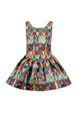 Rainbow Vibes Metallic Bubble Dress – Teen/Women
