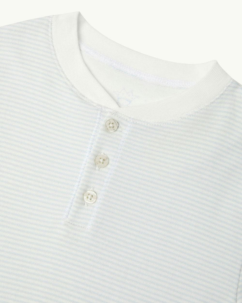 Derek Stripe Child Pyjama Two Piece Set  - Blue