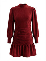 Serena Dress Red Velour