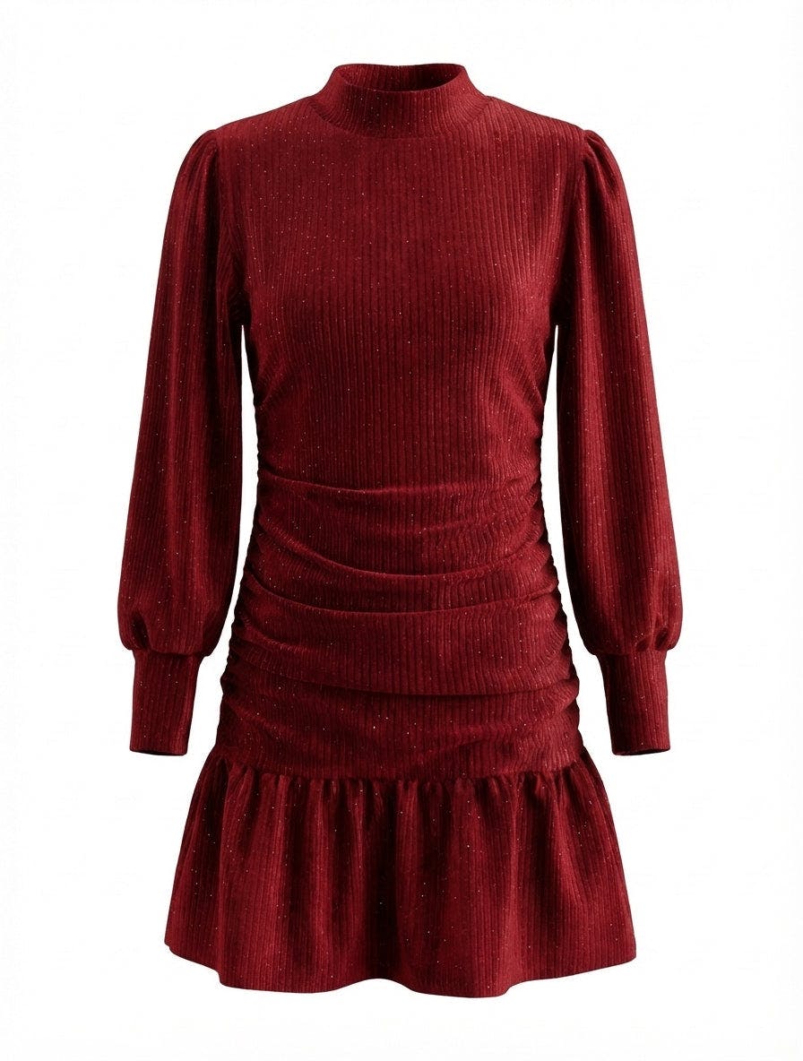 Serena Dress Red Velour