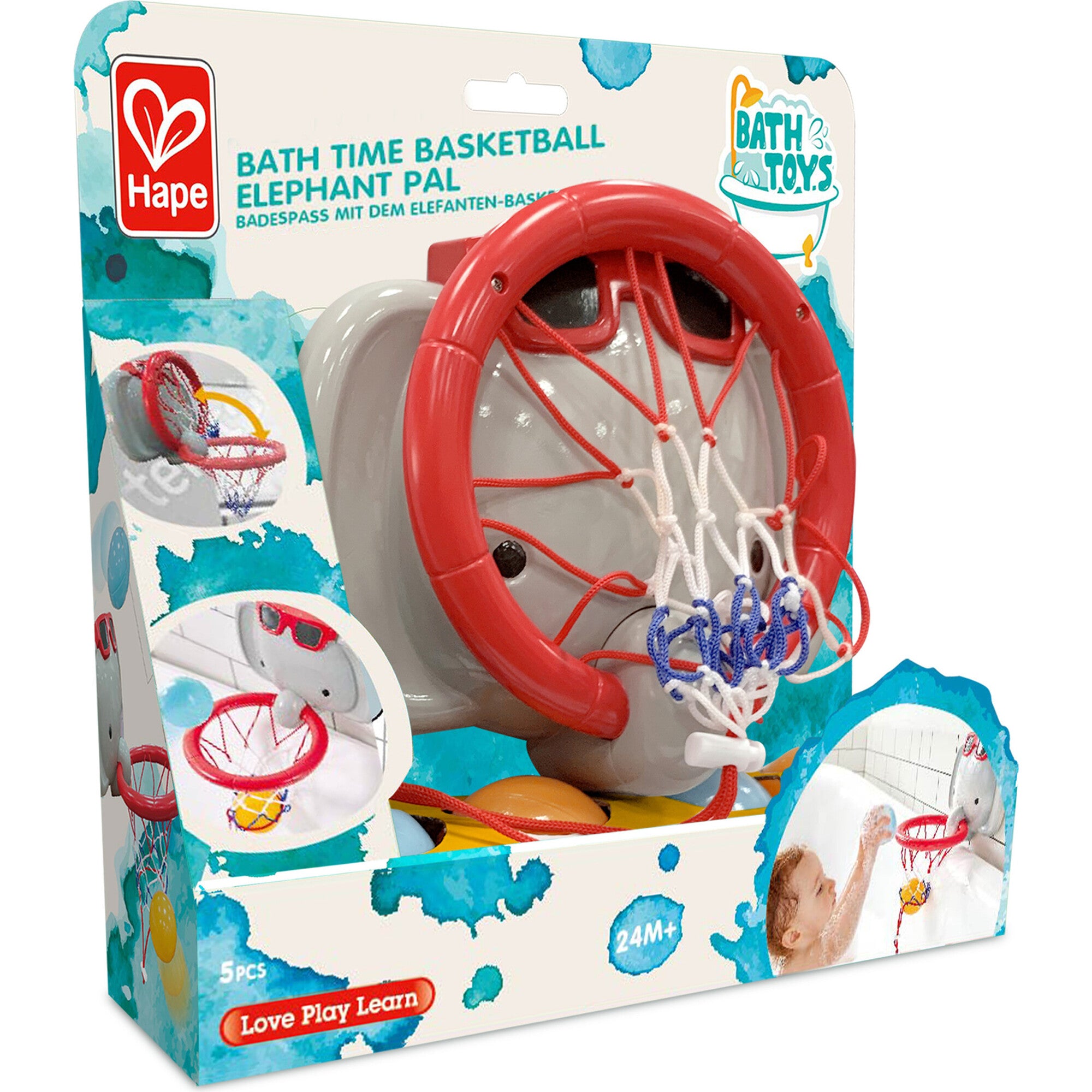 : Pal Bathtub Basketball Hoop W/ 4 Soft Balls