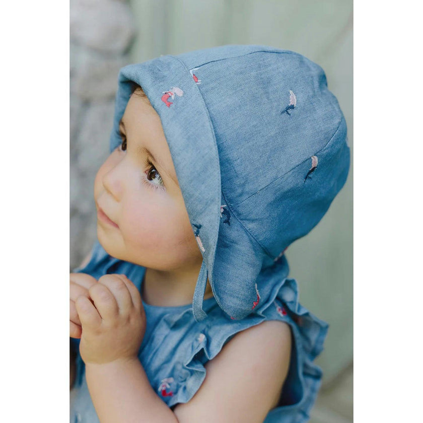 TARTINE ET CHOCOLAT Mermaid Dreams Chambray Baby Hat