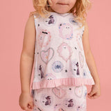 Posh Spooks Ruffled Bow Back Tank Pant Set