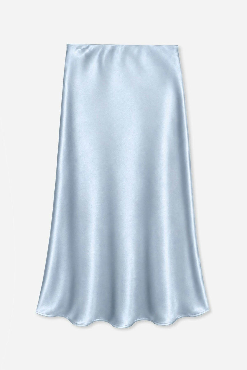 Washed Satin Maxi Skirt