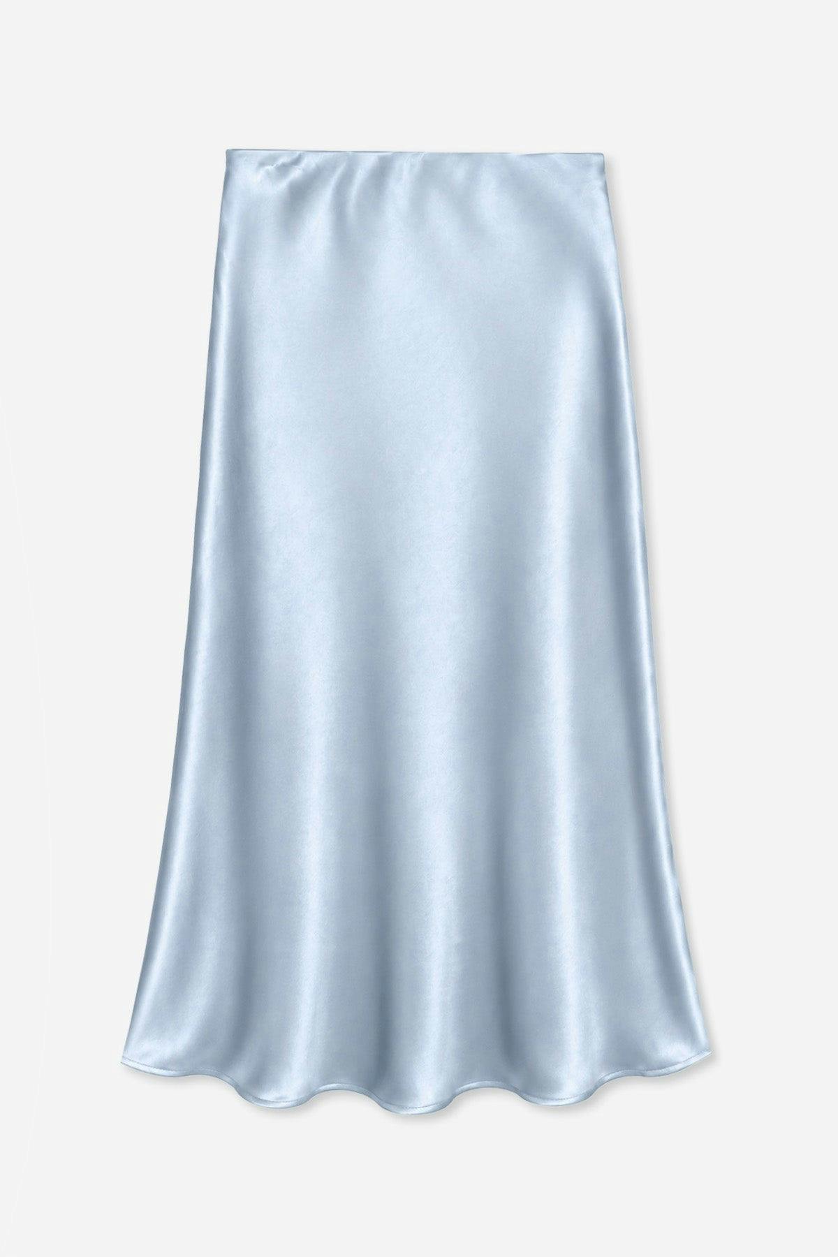 Washed Satin Maxi Skirt