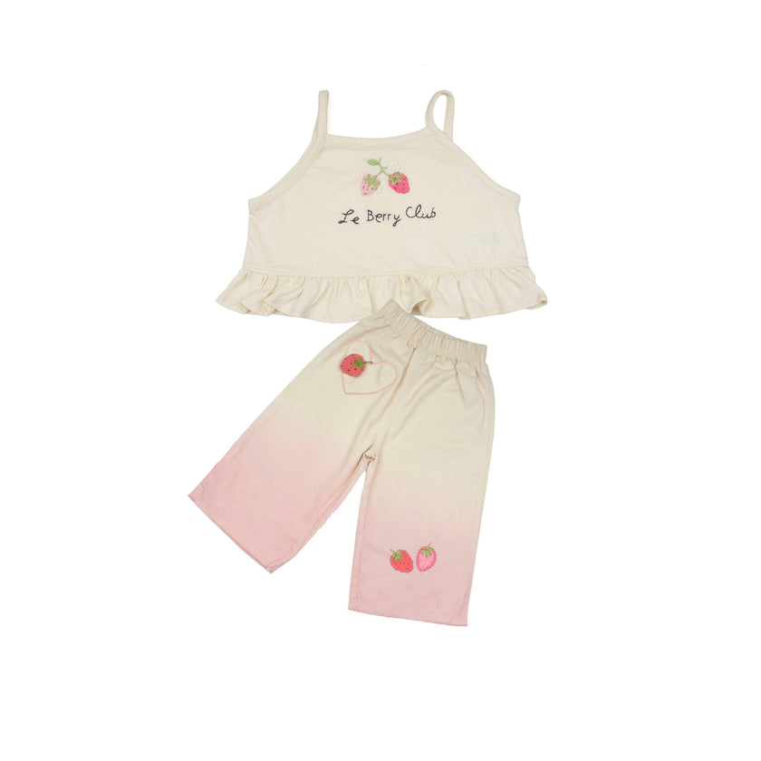 Wide-Leg Pant Set in La Berry Club