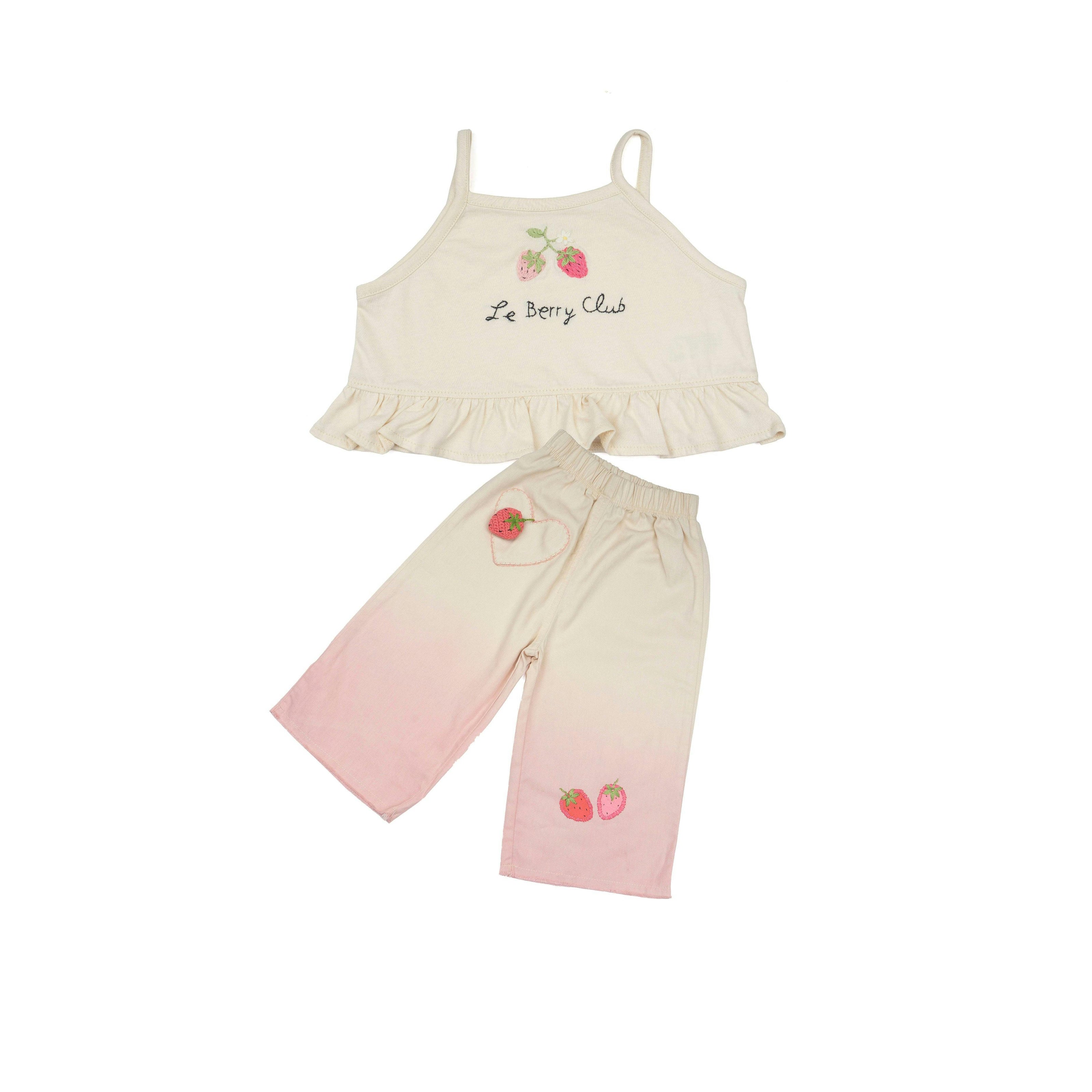 Wide-Leg Pant Set in La Berry Club