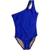 Girls One Shoulder One Piece Bathing Suit Bikini, Blue