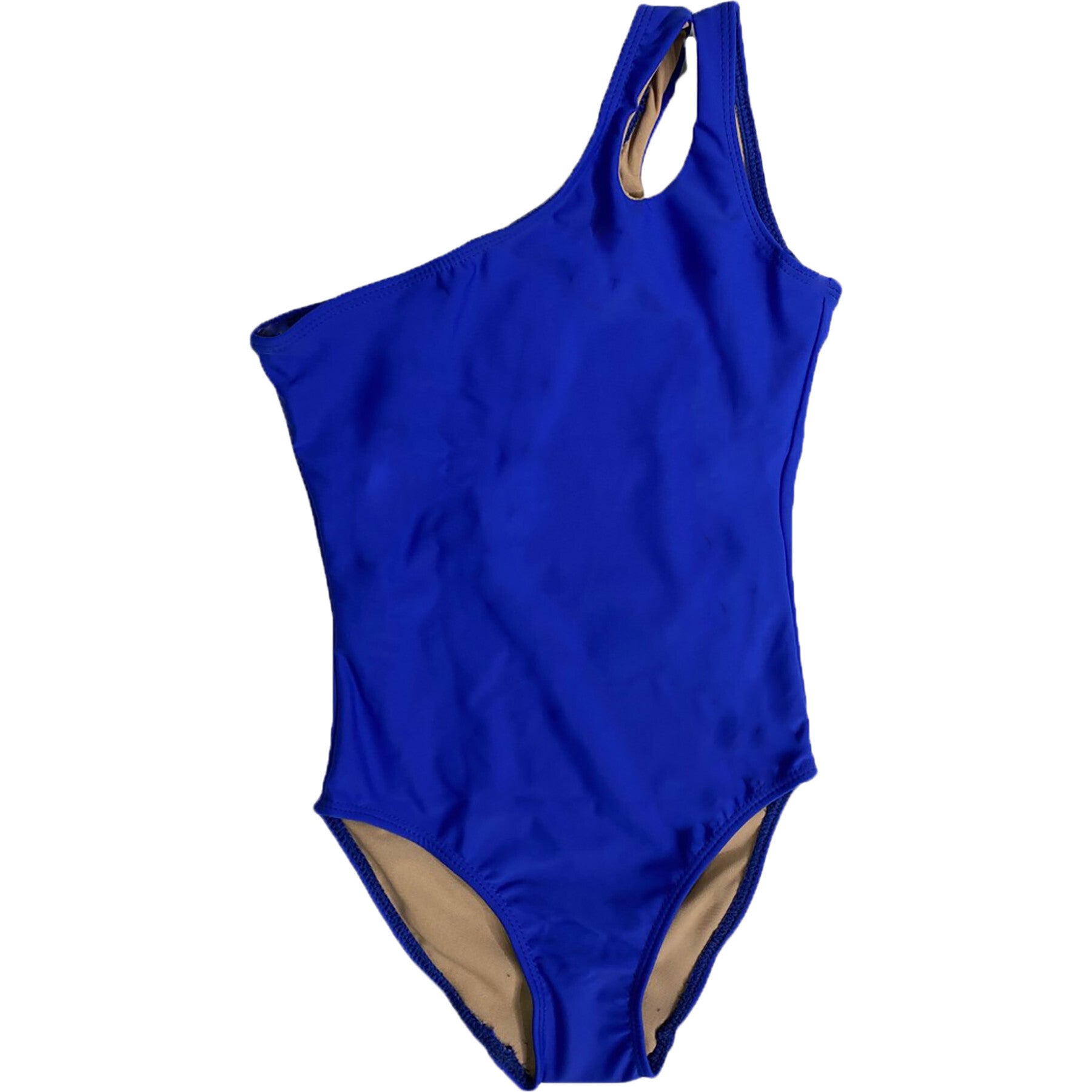 Girls One Shoulder One Piece Bathing Suit Bikini, Blue