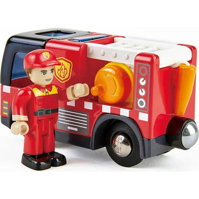 Hape: Light & Sound: Fire Truck With Siren - Red