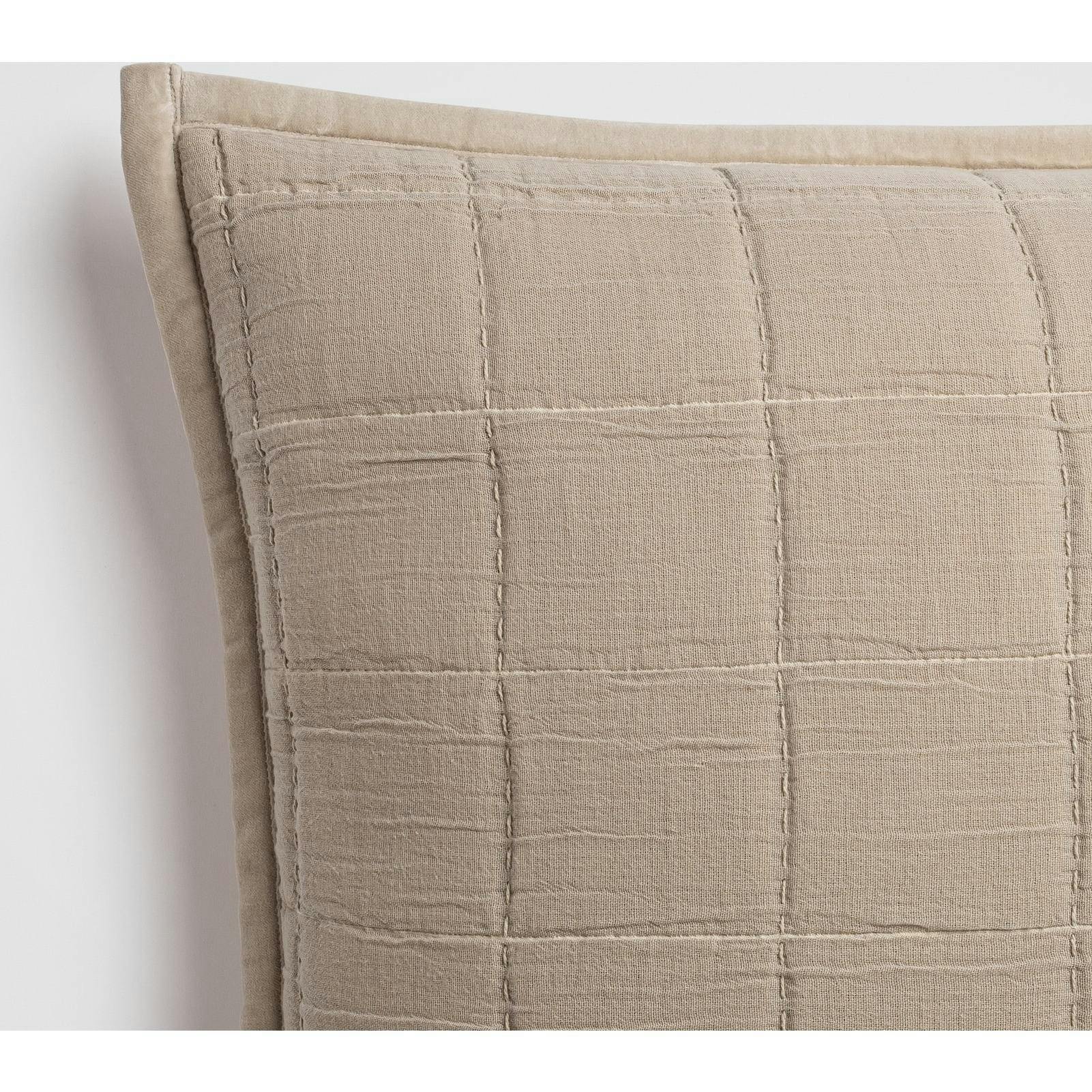 Gray Quilted Euro Sham Set