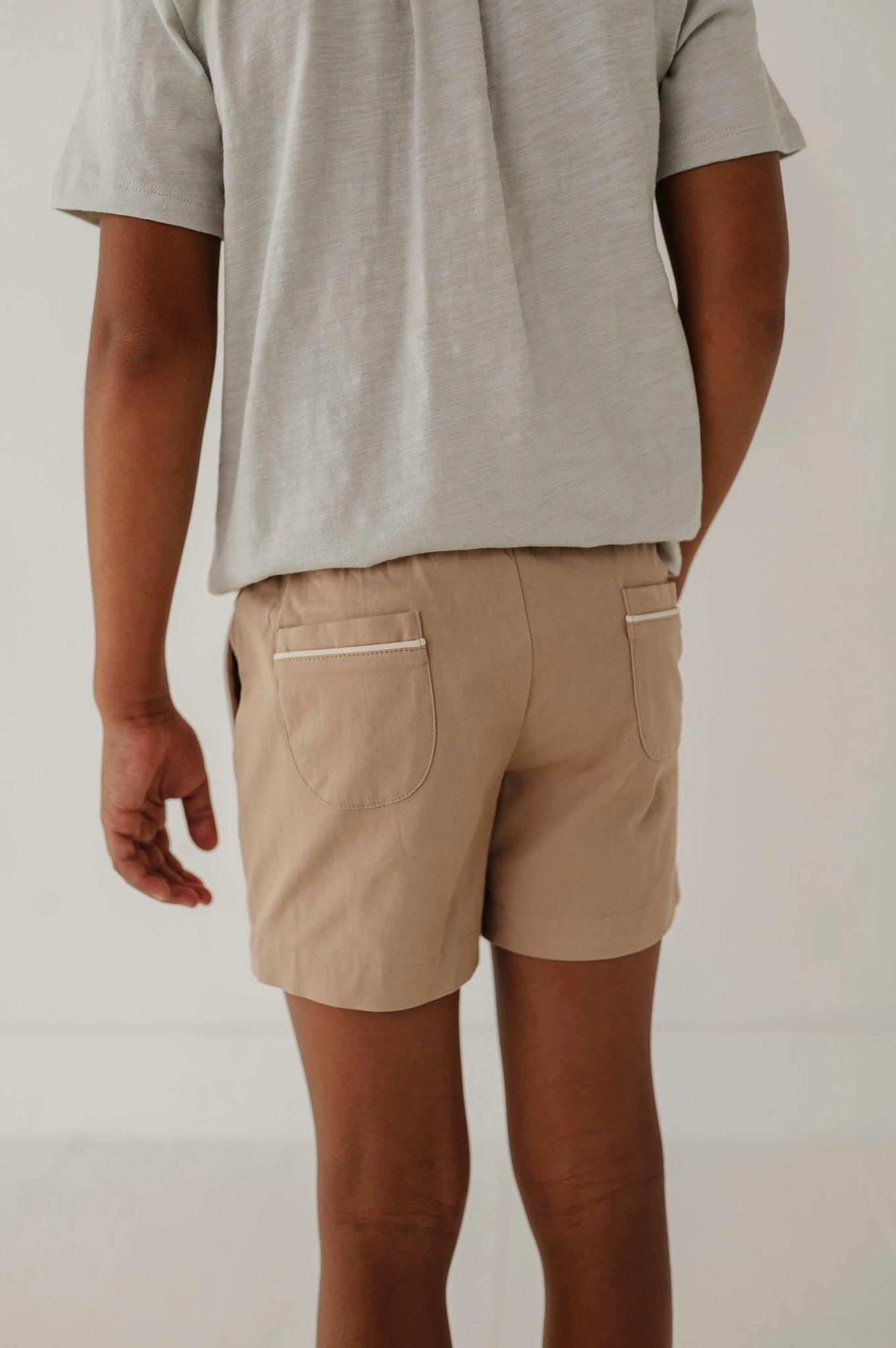 Boy's Twill Beach Shorts Desert Sage