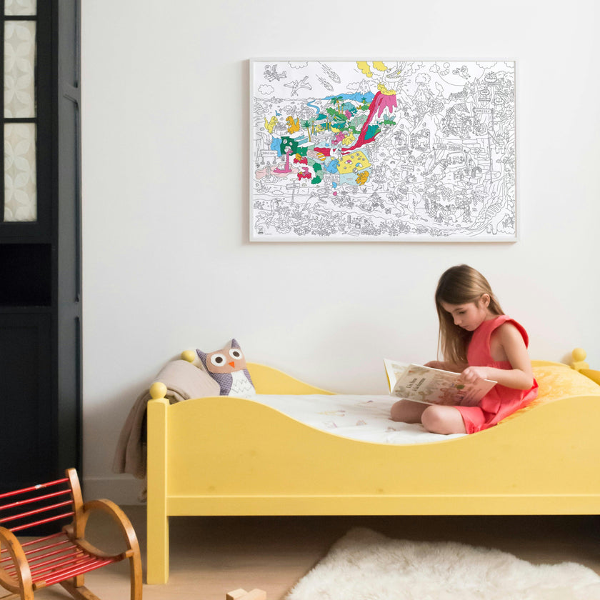 Dinos - Poster géant à colorier