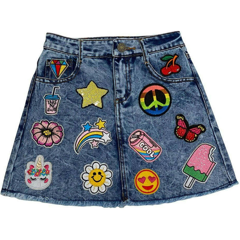 All About The Patch Denim Skirt