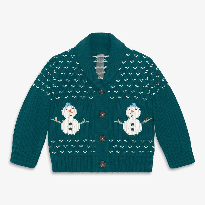 Baby shawl cardigan in frosty friends