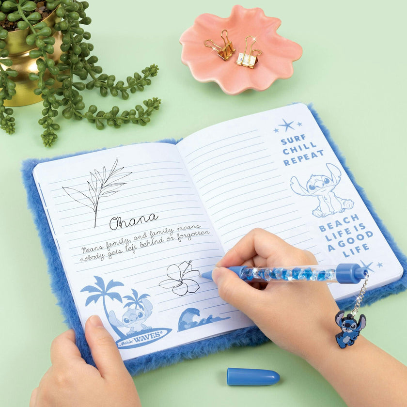 Journal & Pen: Fuzzy Cool Vibes Stitch