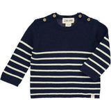 BRETON Navy/Cream Striped Baby Sweater