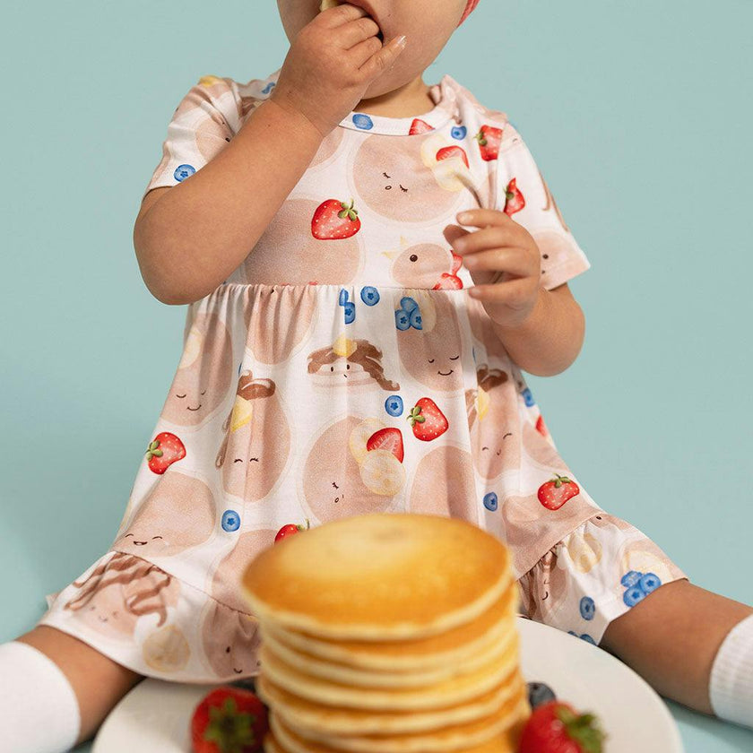 Pancakes Ruffled Twirl Bodysuit Dress