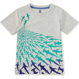 Shiver of Sharks Graphic Tee, Grey