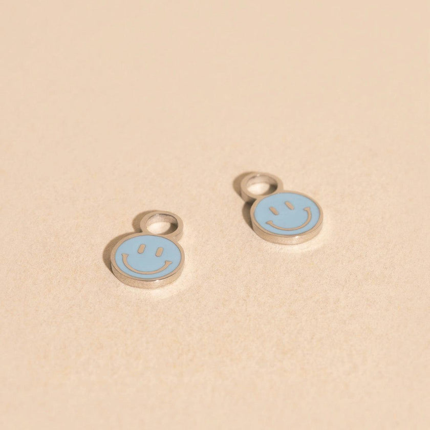 Smiley Huggie Hoop Charms