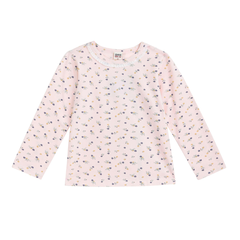 Pink Floral Cotton Pajama Set