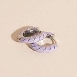 Color Chunky Rounded Huggie Hoop Earrings