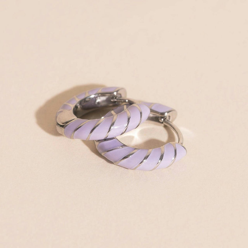 Color Chunky Rounded Huggie Hoop Earrings