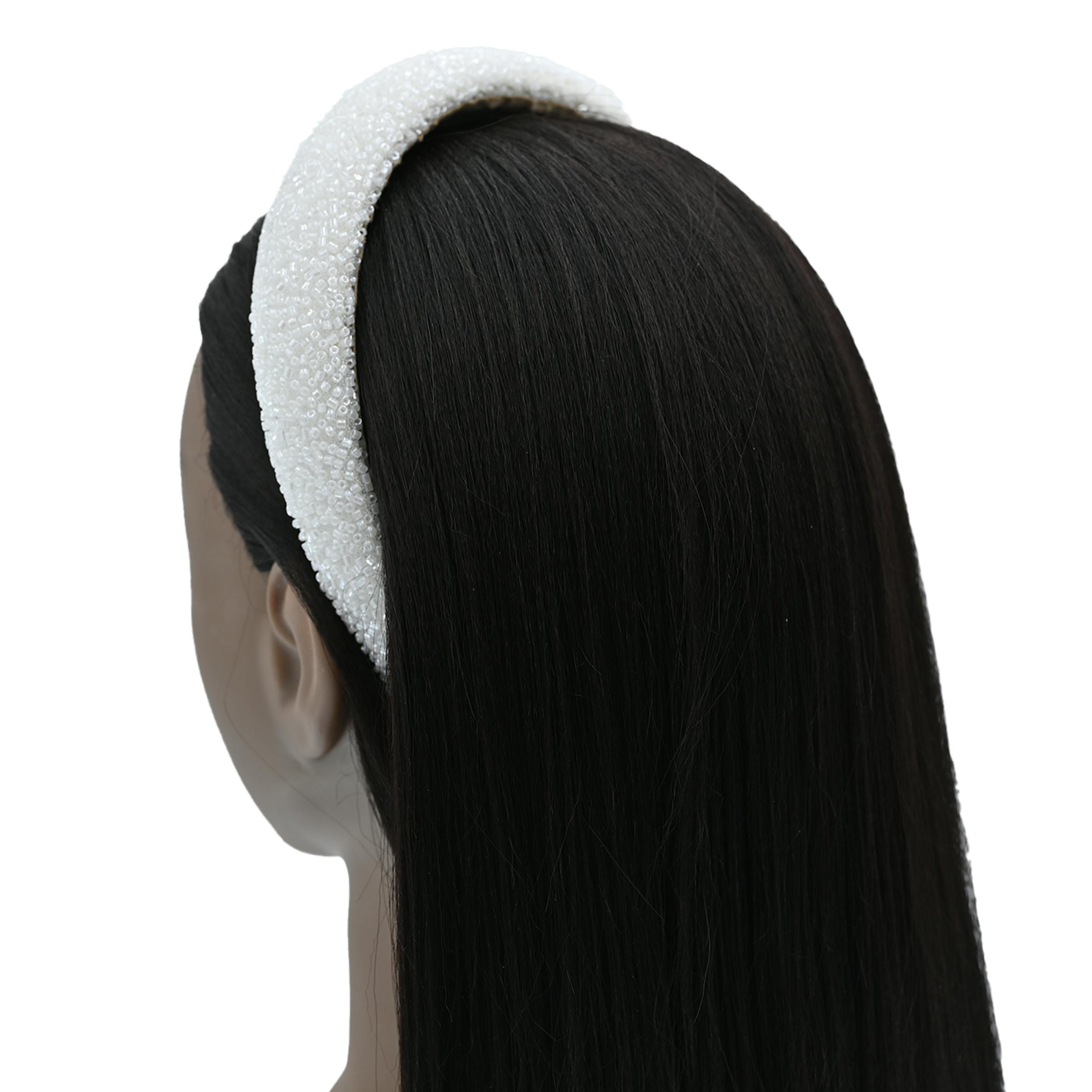Multicolored Wide Beaded Headband