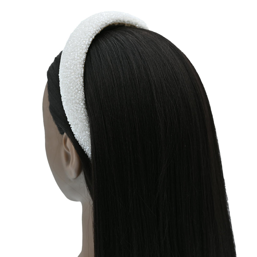 Multicolored Wide Beaded Headband