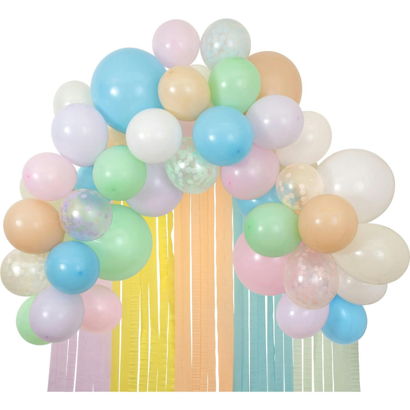 Pastel Balloon & Streamer Garland