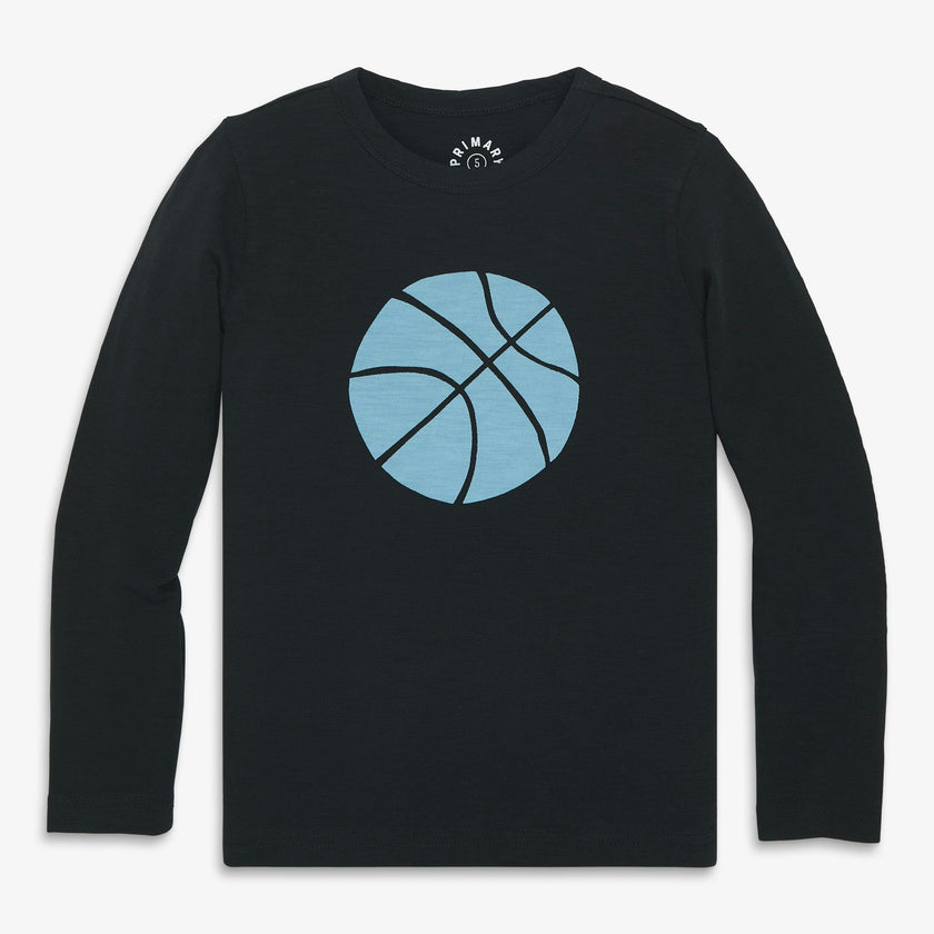 Kids long sleeve basketball tee