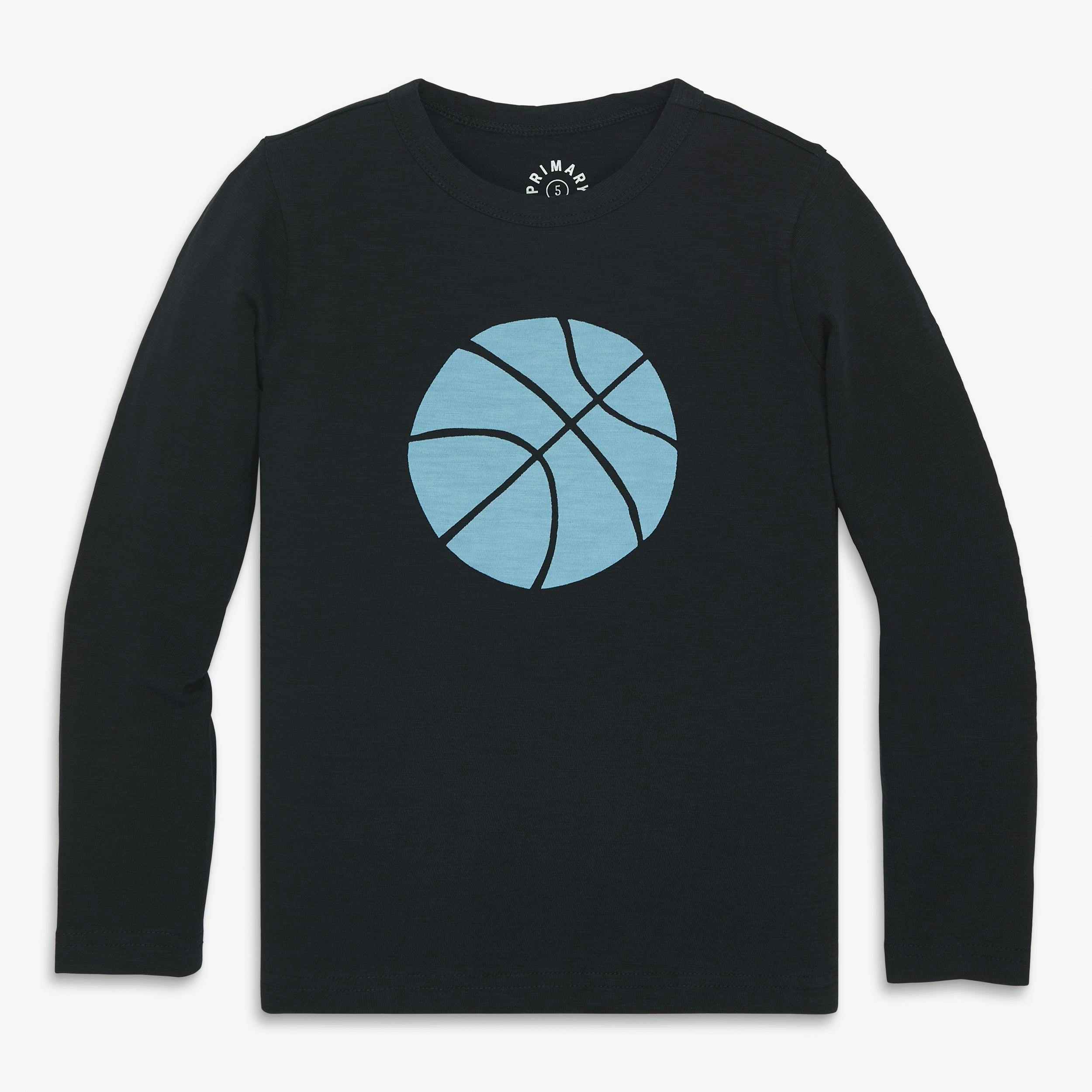 Kids long sleeve basketball tee