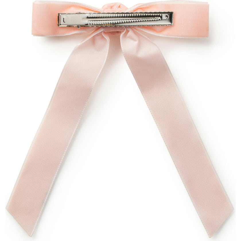 Rosette Velvet Long Tail Clip