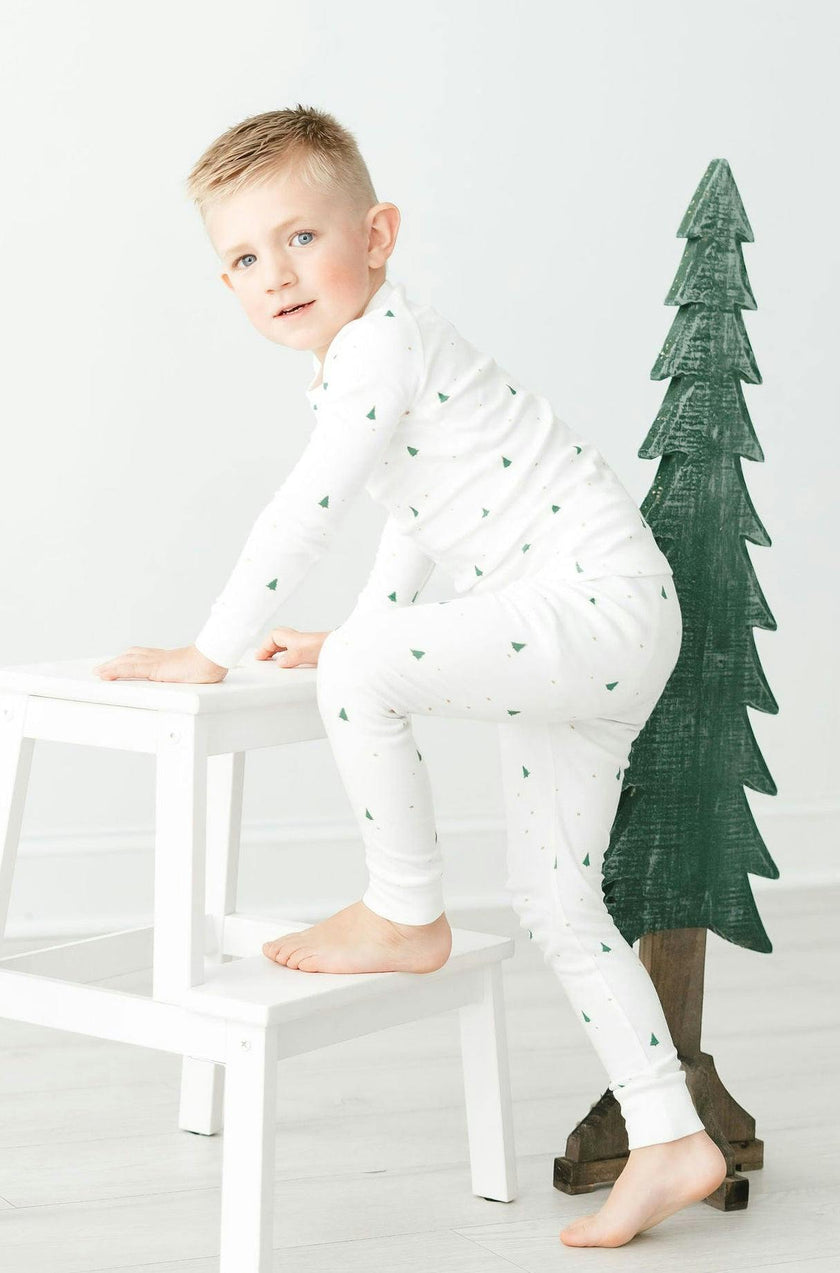 Organic Cotton Evergreen 2-Piece Holiday Set Pajama Baby & Toddler