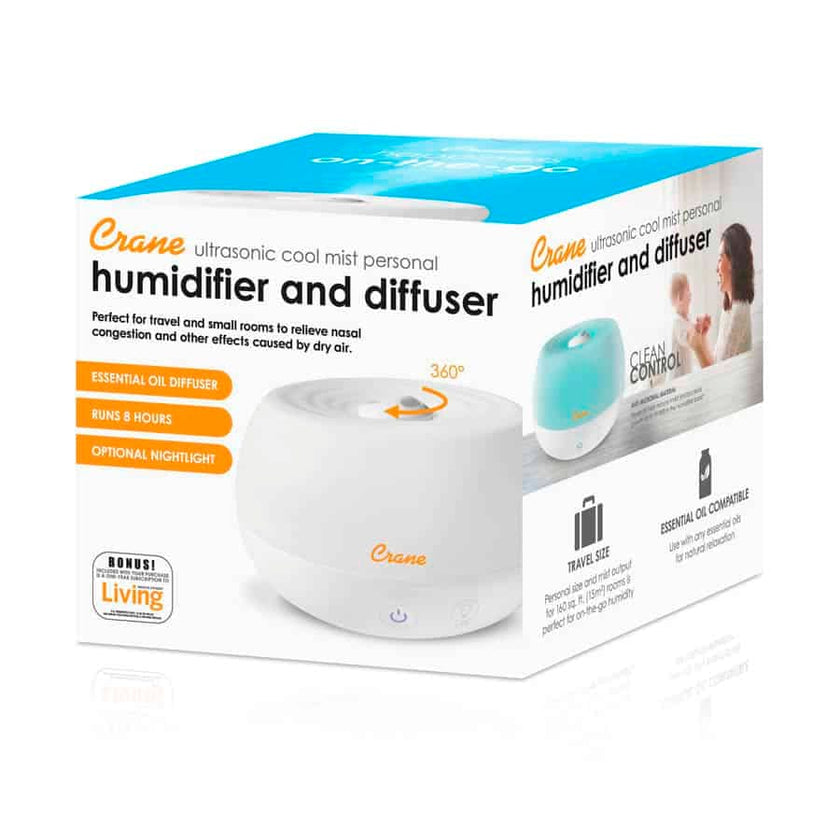 Crane .2 Gallon Compact Humidifier For Nursery (White)
