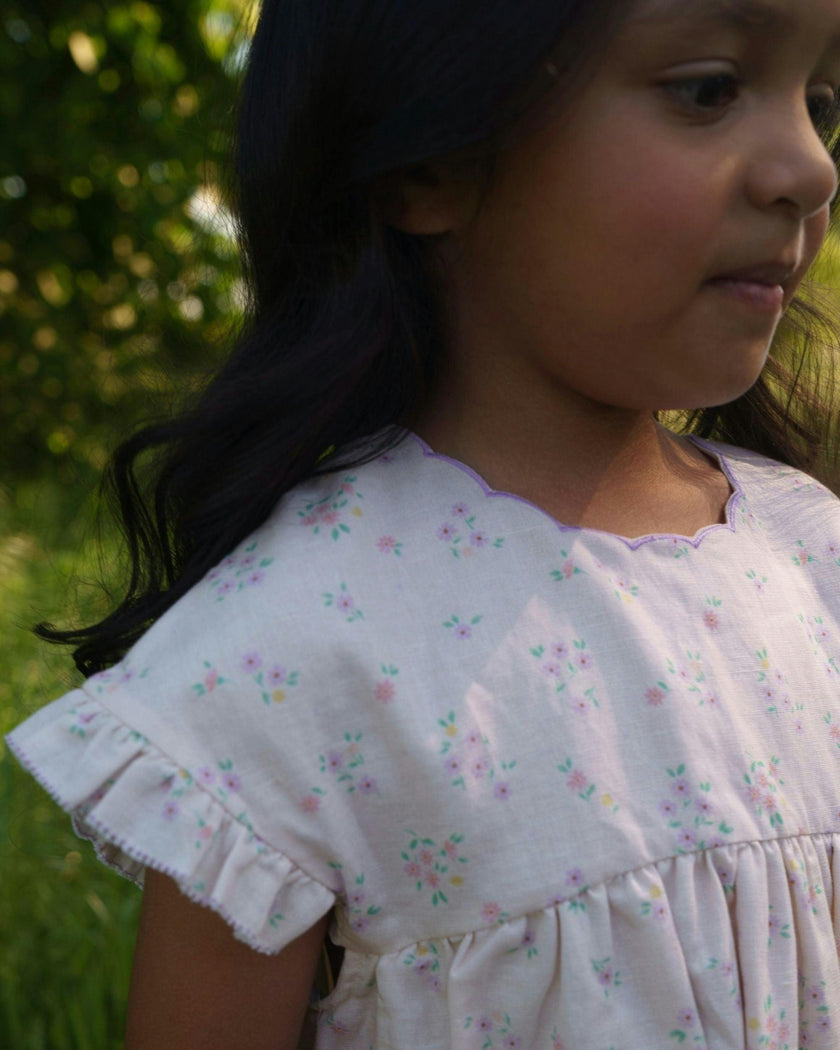 Lila Dress - Painted Bouquet print