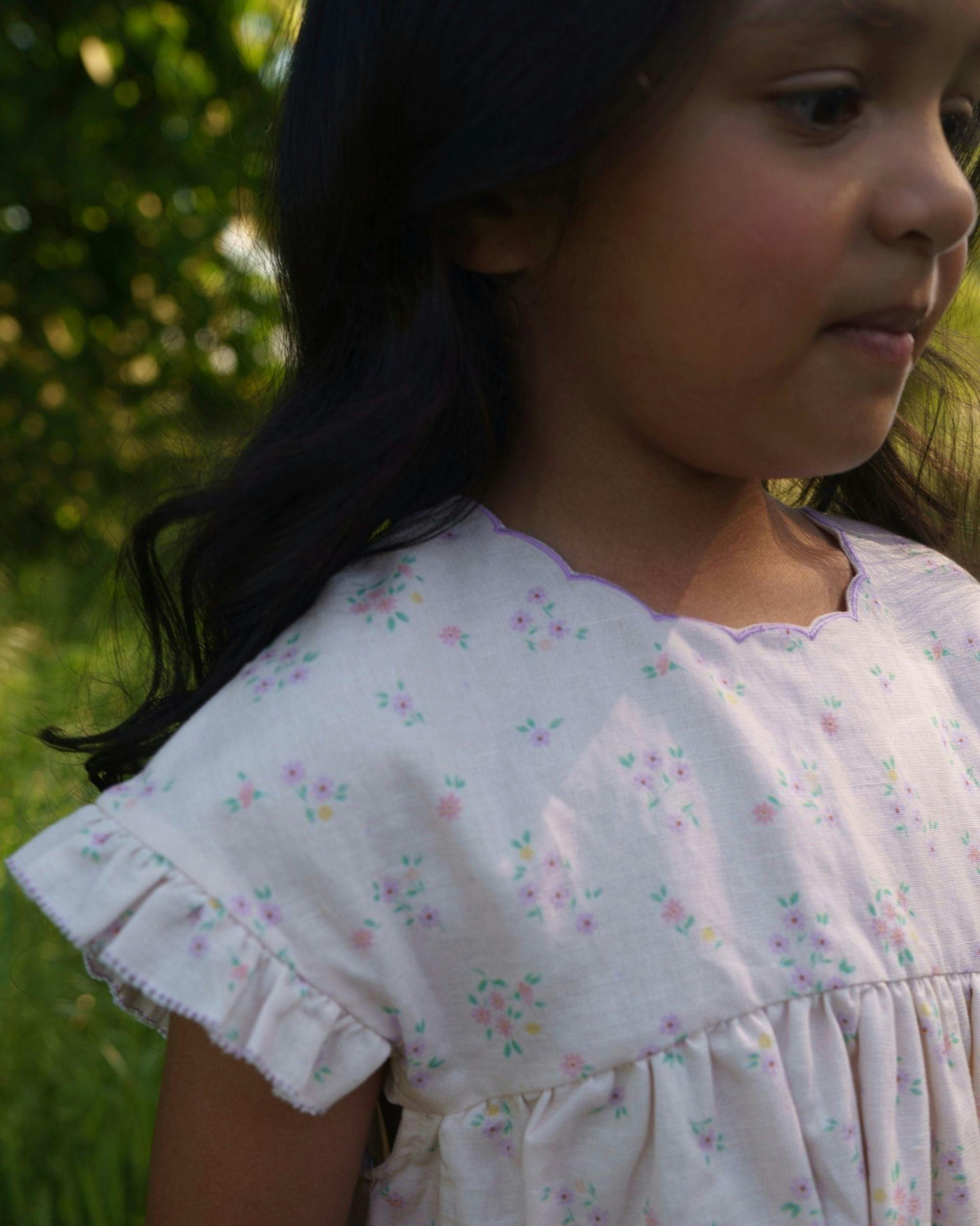 Lila Dress - Painted Bouquet print