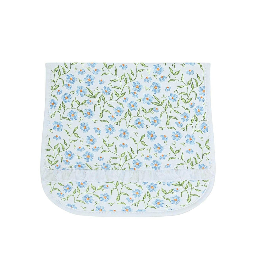 Blue Vines Print Burp Cloth