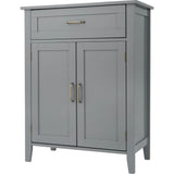 Mercer Mid Century Modern Wooden Floor Storage Cabinet