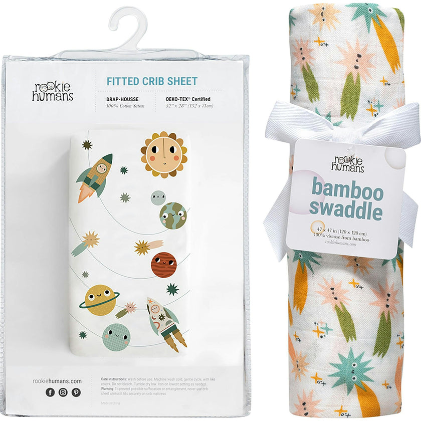 Crib Sheet And Swaddle Bundle