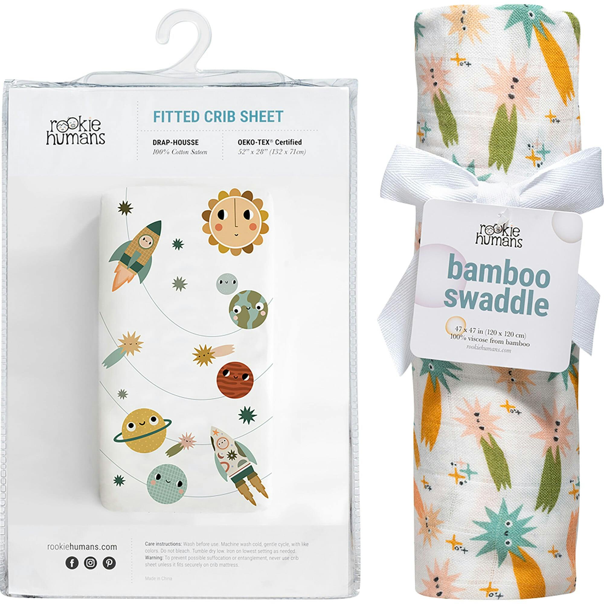 Crib Sheet And Swaddle Bundle