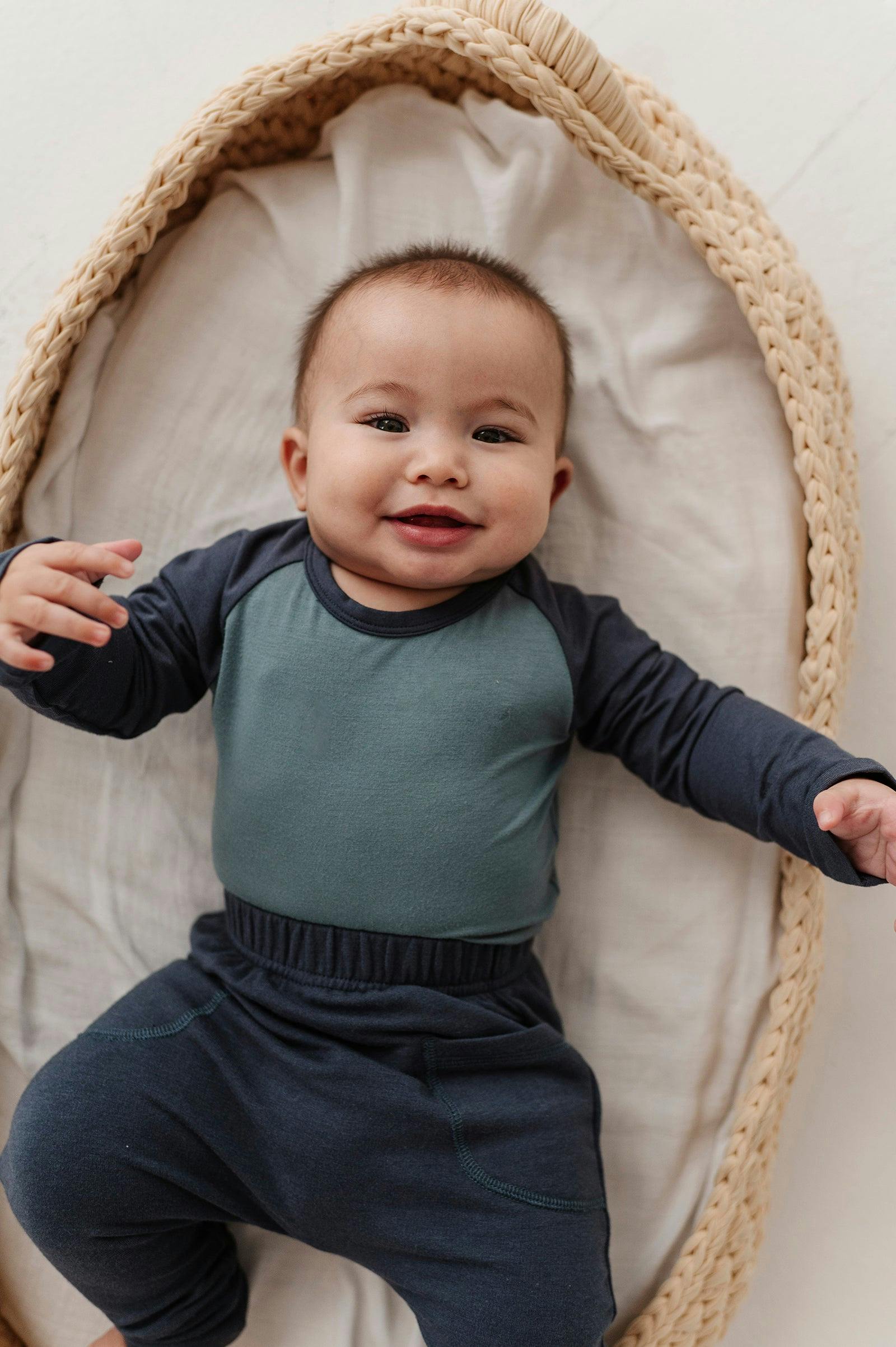 Baby Boy Pocket Pants in Nightfall Blue
