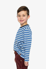Long Sleeve T-Shirt Blue And White Stripes