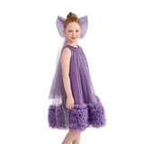 Purple Serenata Glitter Tulle Dress