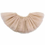 Frill Tutu Over Tulle Skirt, Dark Blush And Champagne