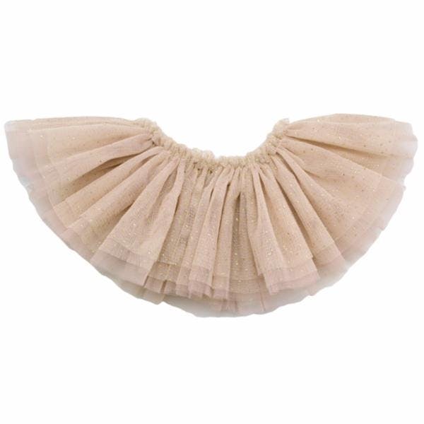 Frill Tutu Over Tulle Skirt, Dark Blush And Champagne